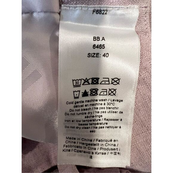 Ganni Women's Light Lilac Hemp Lined Tube Strapless Cropped Top Size 40 NWOT - Picture 10 of 14